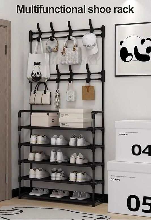 Multi-Layer Shoe Rack Coat Rack Storage & DIY Clothes Hanger